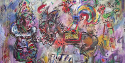 Clown with animals